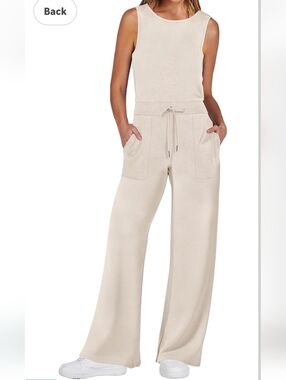 Anrabess NWT Sleeveless Jumpsuit Cream Size M